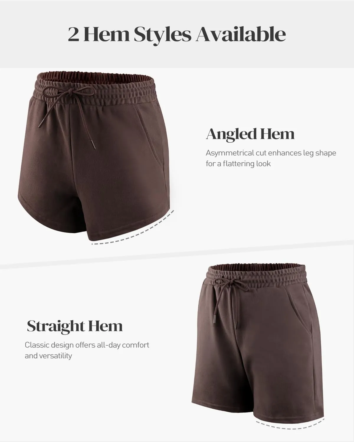 4/5 Pack Sweat Shorts for Women with Pockets, Drawstring Cotton Workout Shorts Lounge Casual for Summer Running Shorts