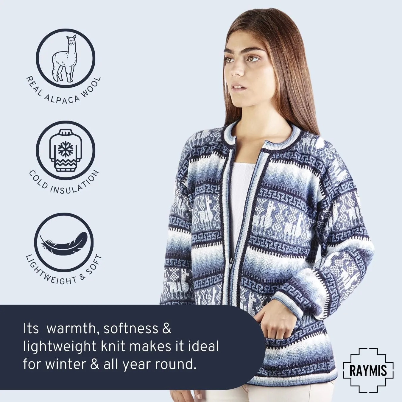 Alpaca Wool Sweater & Cardigan | Warm & Soft Alpaca Wool Fair Isle Sweater