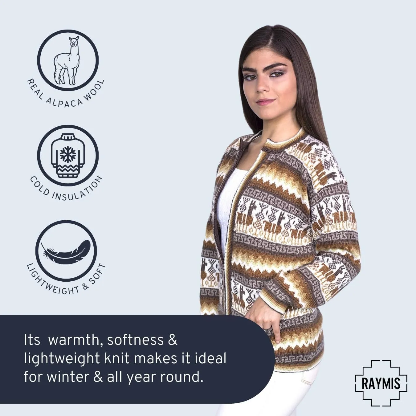 Alpaca Wool Sweater & Cardigan | Warm & Soft Alpaca Wool Fair Isle Sweater