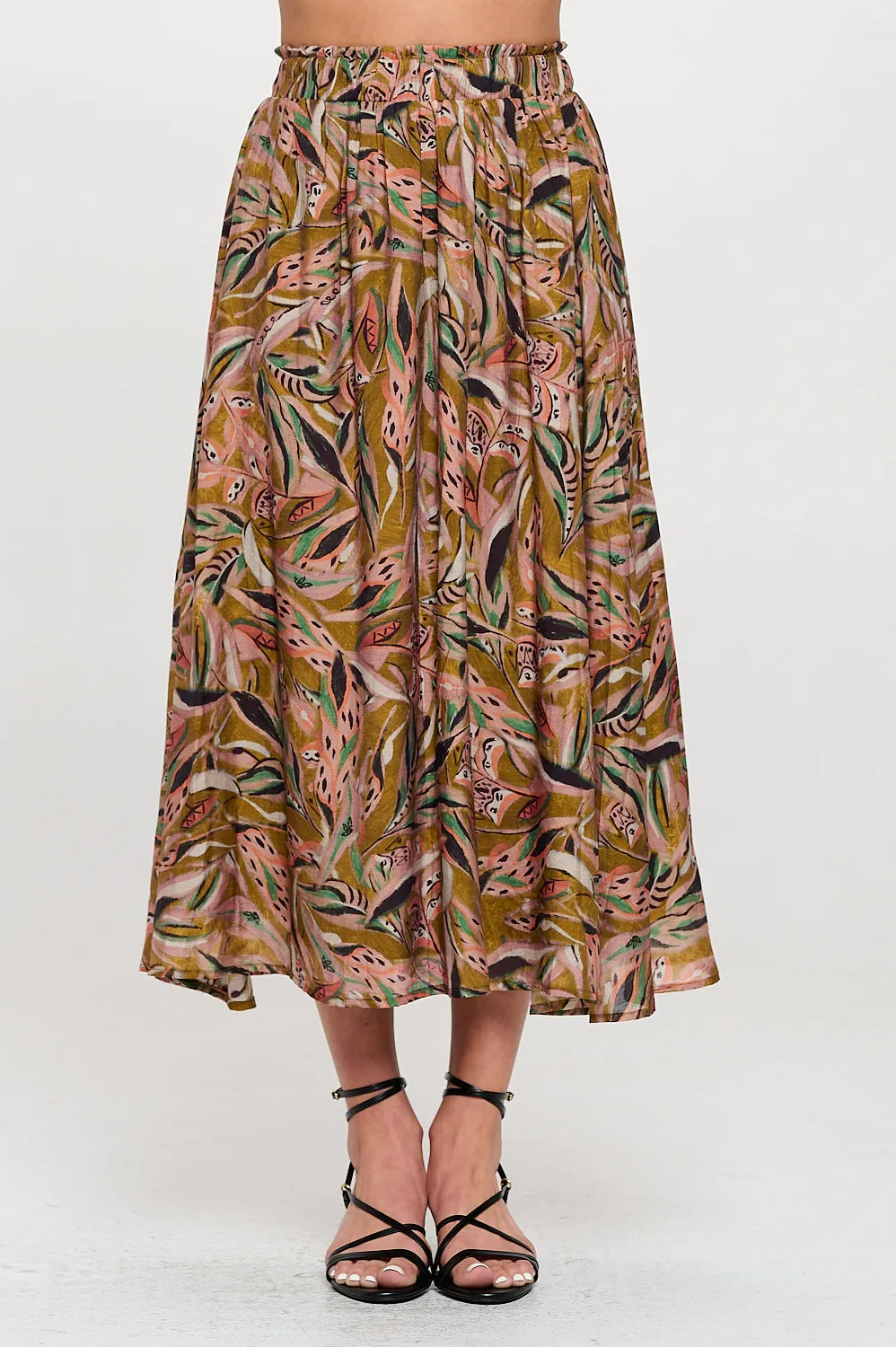 Autumn Leaves Olive Anna Skirt