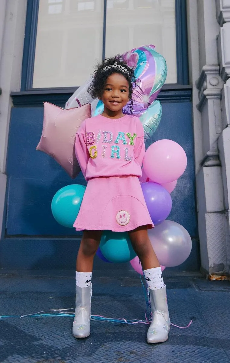 BDAY GIRL SWEATSHIRT AND SKIRT SET