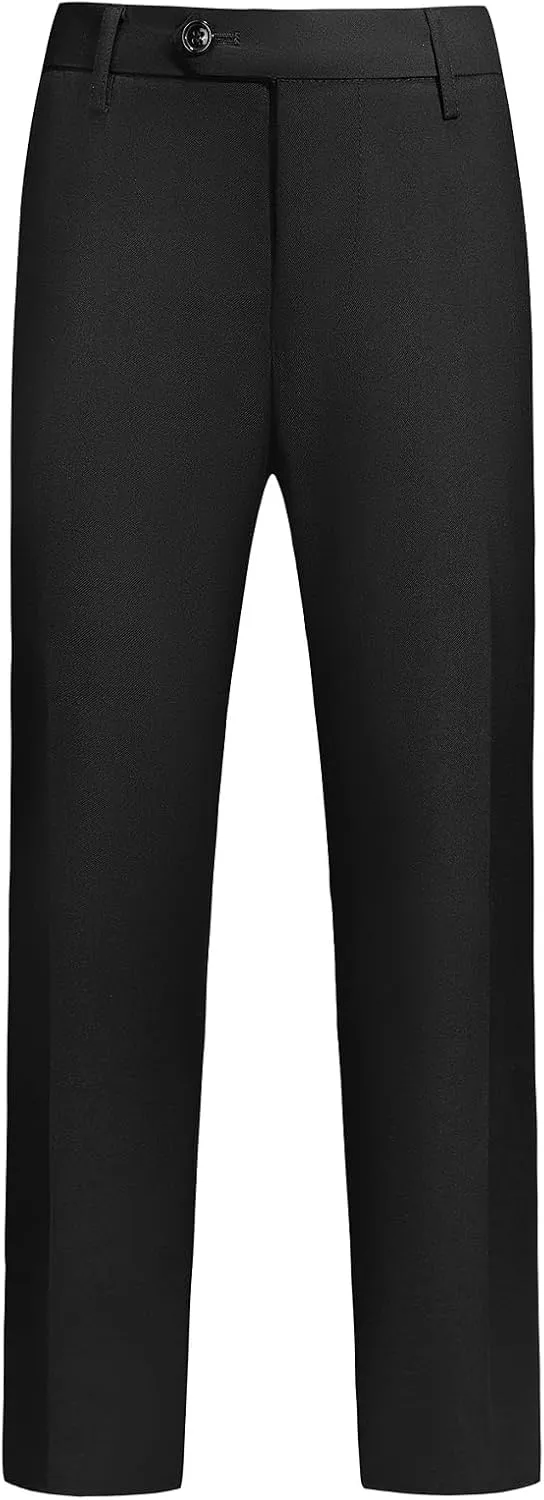 Boys Formal Tuxedo Suit Set Size 4-16 Sequin Blazer 2 Piece Satin Jacket Black Pants Kids and Teen Boys Dress Outfit