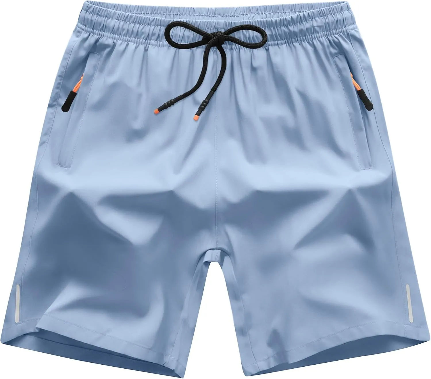 Boys Shorts Quick Dry Athletic Running Shorts with Zipper Pockets