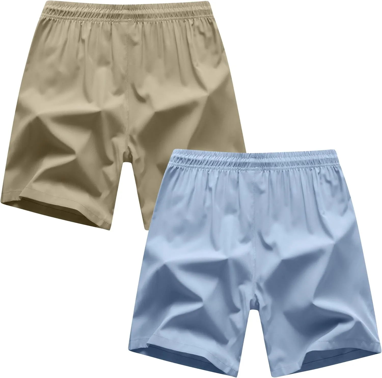 Boys Shorts Quick Dry Athletic Running Shorts with Zipper Pockets