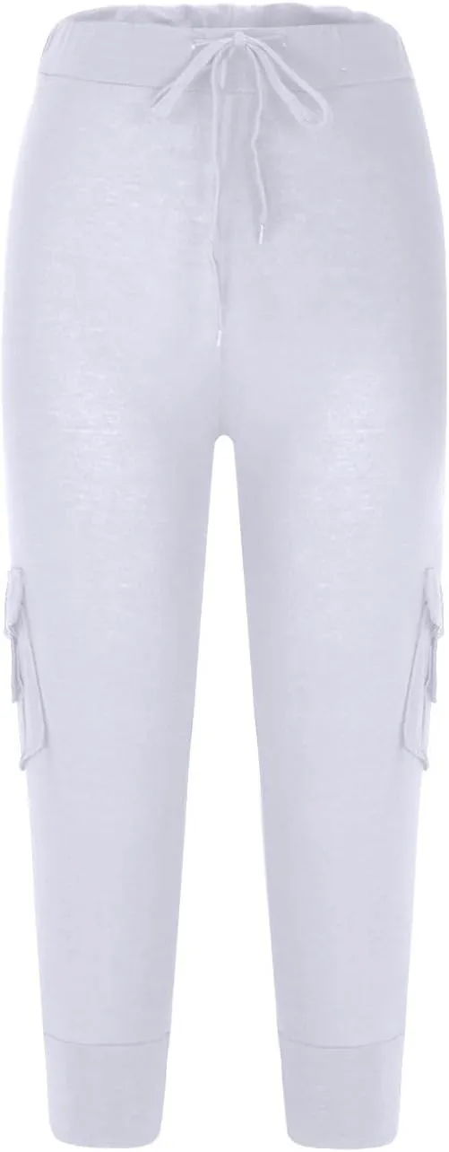 Capri Pants for Women 2024 Capri Leggings Lightweight Summer Casual High Wasit Stretch Pants Cropped Trousers