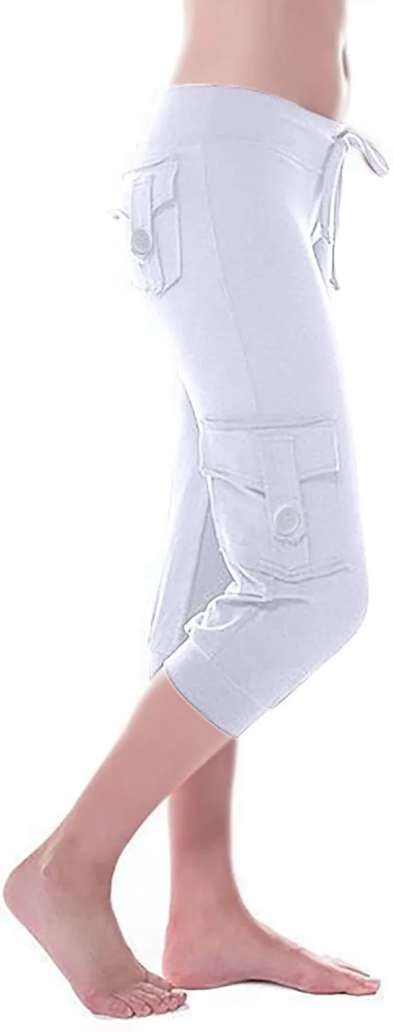 Capri Pants for Women 2024 Capri Leggings Lightweight Summer Casual High Wasit Stretch Pants Cropped Trousers