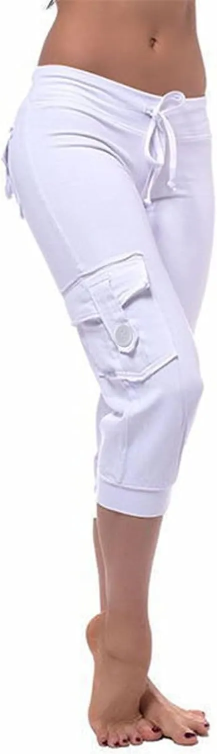 Capri Pants for Women 2024 Capri Leggings Lightweight Summer Casual High Wasit Stretch Pants Cropped Trousers
