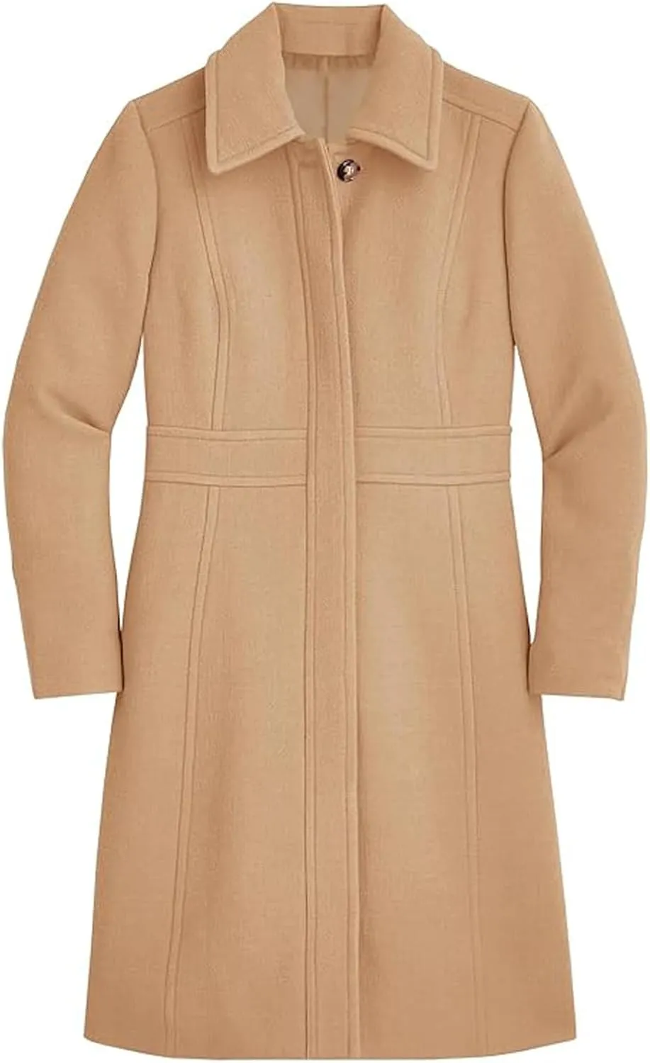 CHARTOU Women Wool Blend Pea Coat Jacket Winter Single Breasted Woolen Turndown Trench Coat Peacoat Overcoat