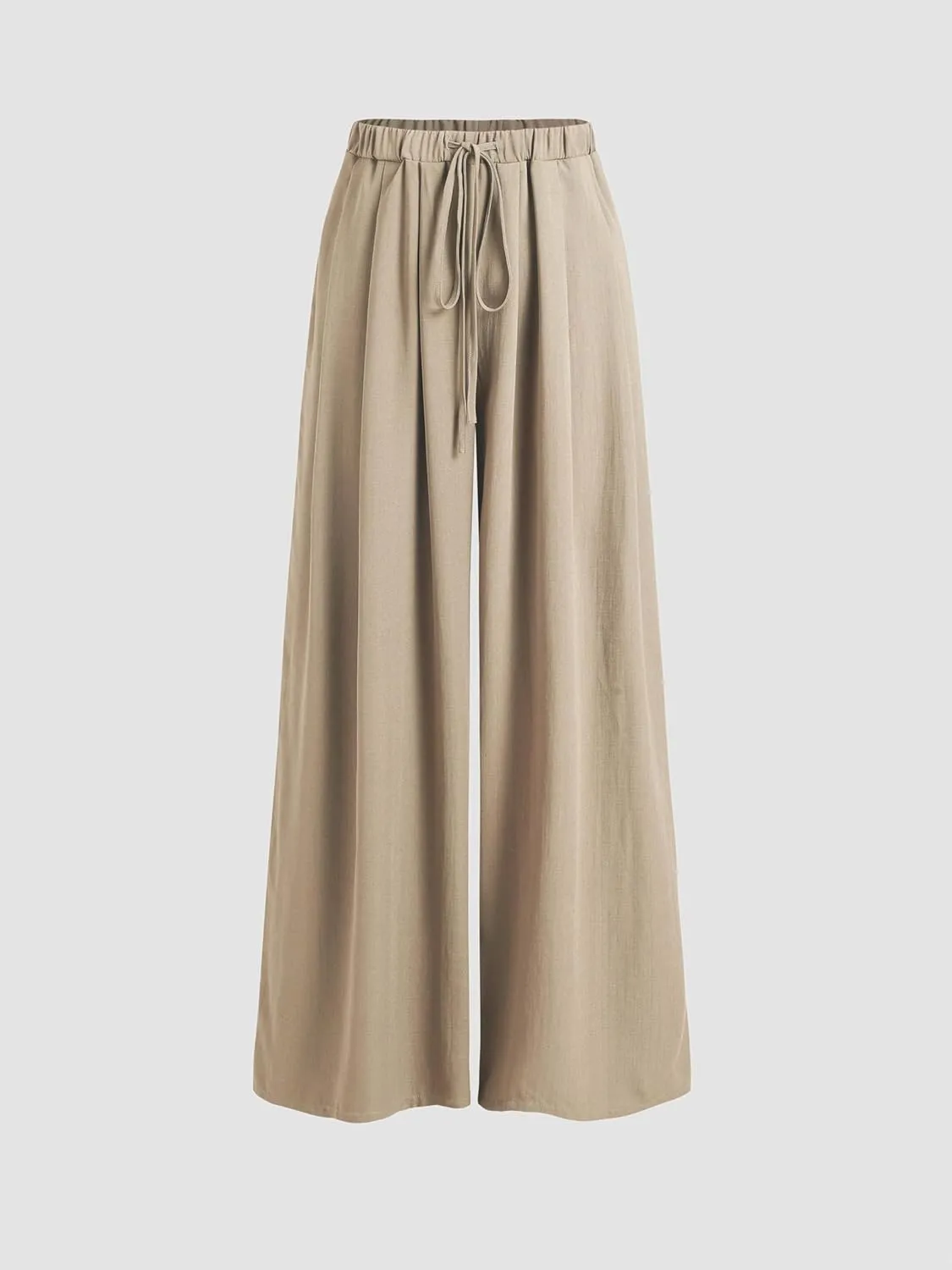 CIDER Palazzo Pants for Women Wide Leg Drawsting Elastic High Waisted Comfy Casual Flowy Pants with Pockets