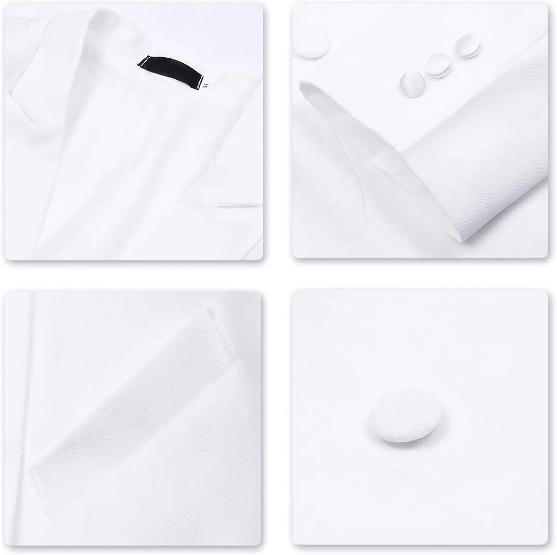 Cloudstyle Men's Tailcoat Formal Slim Fit 3-Piece Suit Dinner Jacket Swallow-Tailed Coat