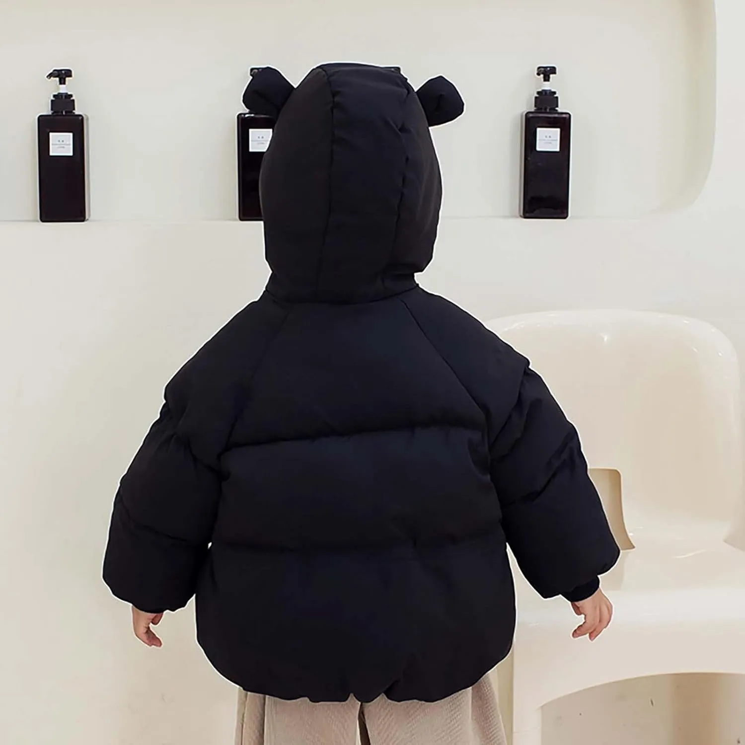Coat for Boys Winter Boys Winter Warm Thick Solid Cotton Long Sleeve Padded Jacket Coat Clothes