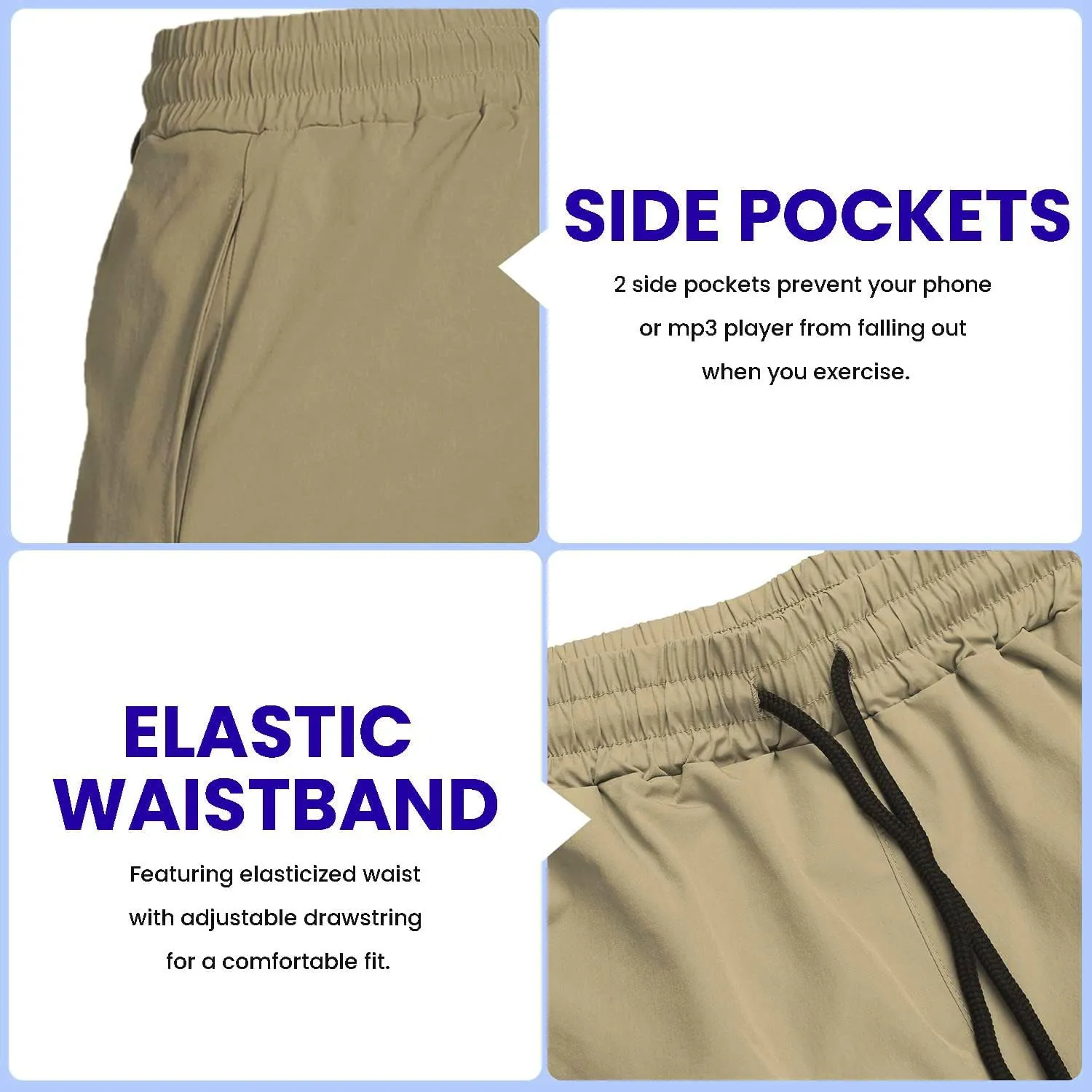 COOFANDY Men's 2 Pack Gym Workout Shorts 7 Inch Quick Dry Athletic Shorts Lightweight Running Shorts with Pockets