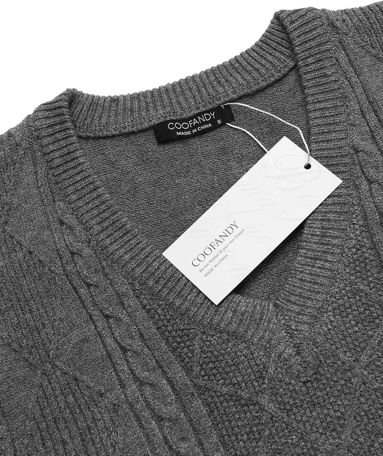 COOFANDY Men's Sweater Vest V Neck Pullover Sweater Sleeveless Knit Casual Slim Fit Vest