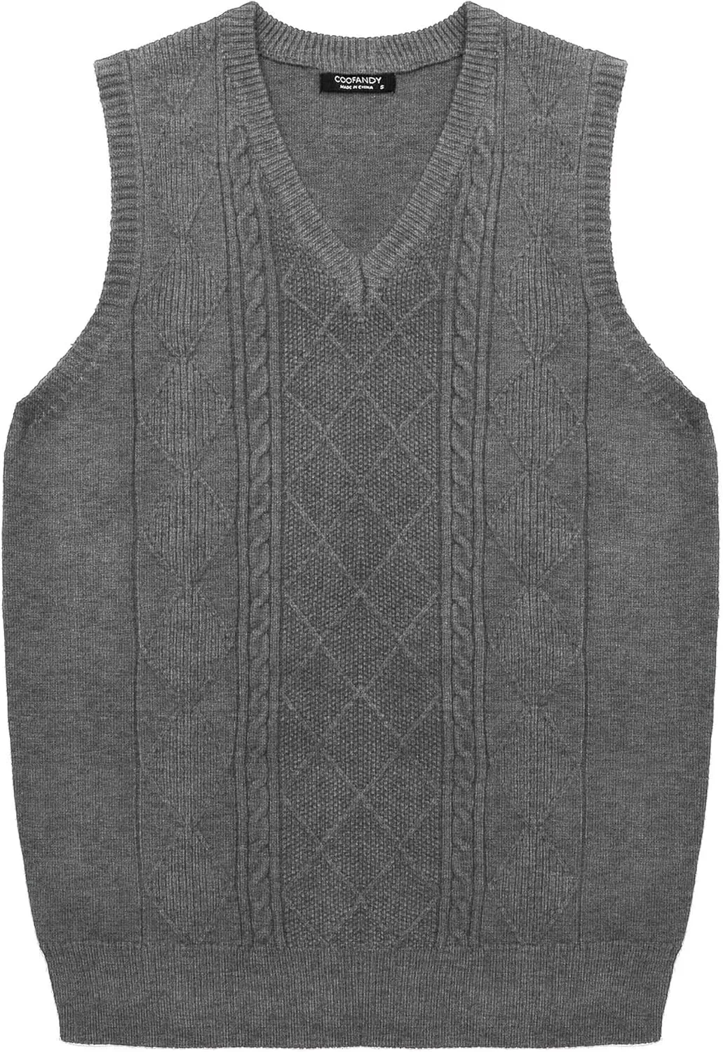 COOFANDY Men's Sweater Vest V Neck Pullover Sweater Sleeveless Knit Casual Slim Fit Vest