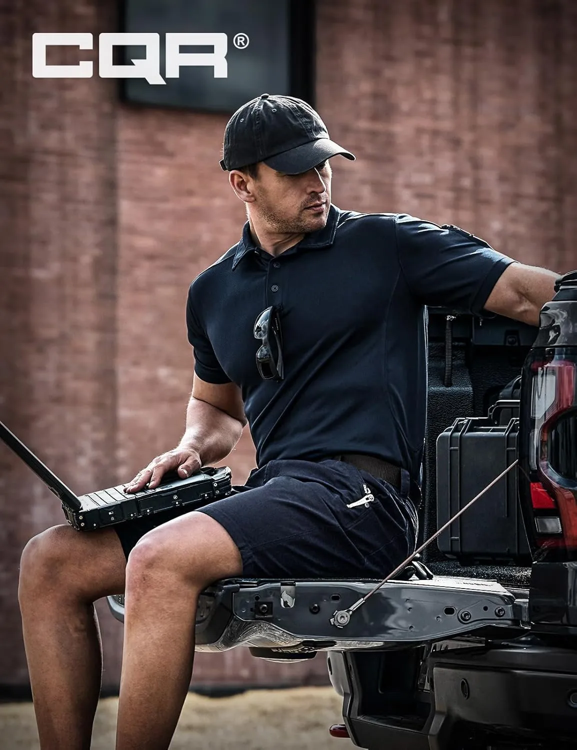 CQR Men's Flex Casual Cargo Shorts, Lightweight Water Resistant Golf Shorts, Stretch Tactical Work Shorts with Multi-Pocket