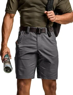 CQR Men's Flex Casual Cargo Shorts, Lightweight Water Resistant Golf Shorts, Stretch Tactical Work Shorts with Multi-Pocket