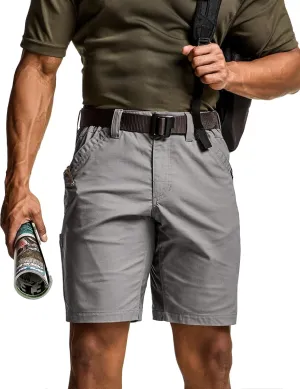 CQR Men's Flex Casual Cargo Shorts, Lightweight Water Resistant Golf Shorts, Stretch Tactical Work Shorts with Multi-Pocket
