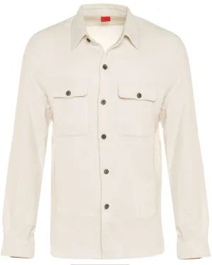 Cream Boucle Overshirt