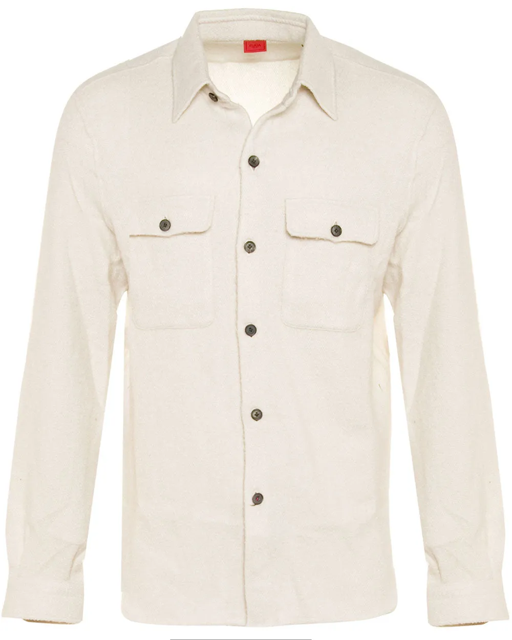 Cream Boucle Overshirt