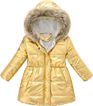 Cute Winter Warm Jacket Toddler Kids Thick Girls Hooded Windproof Outwear Coat Girls Kids Winter Jacket