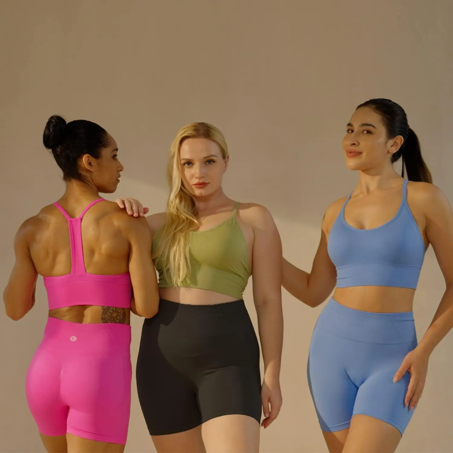 Evercute Women's Butt Lifting Shorts Pack Workout Sets Booty Shorts High Waist Gym Shorts Seamless Exercise Fitness Yoga