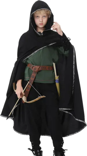 Ezuwail Boys Renaissance Costumes Outfit Kids Medieval Viking Costume Sets for Halloween, Ren Fair