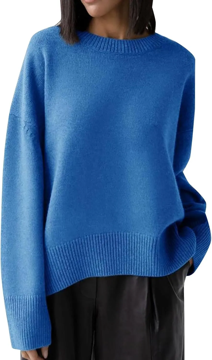 Fall Sweaters for Women Loose Super Soft Knit Top Womens Striped Pullover Sweater Pullover Long Sweaters