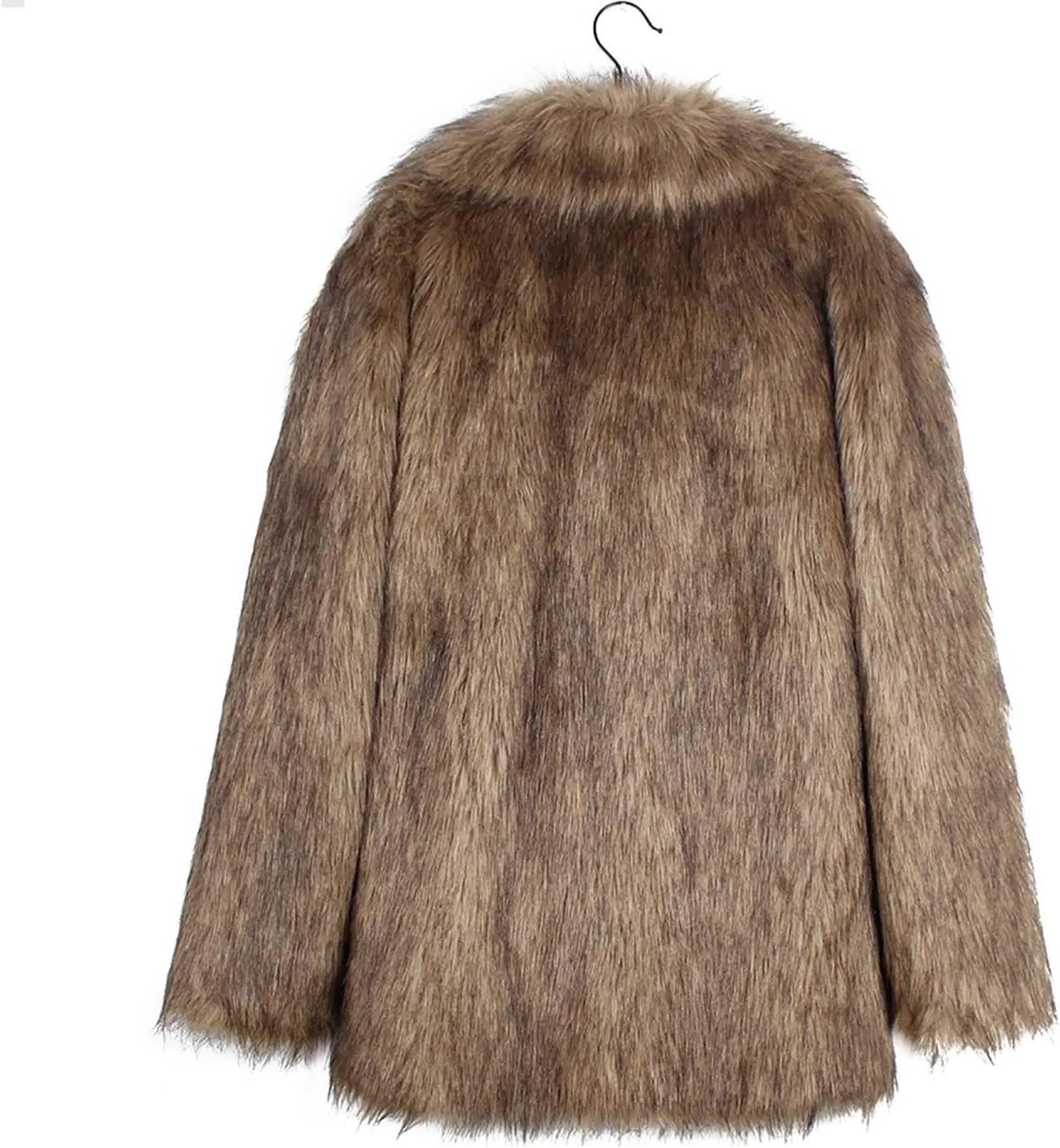 Faux Fur Winter Long Coats Women Warm Lapel Faux Fur Fuzzy Coat Jacket Overcoat Fashion Open Front Cardigan Outerwear