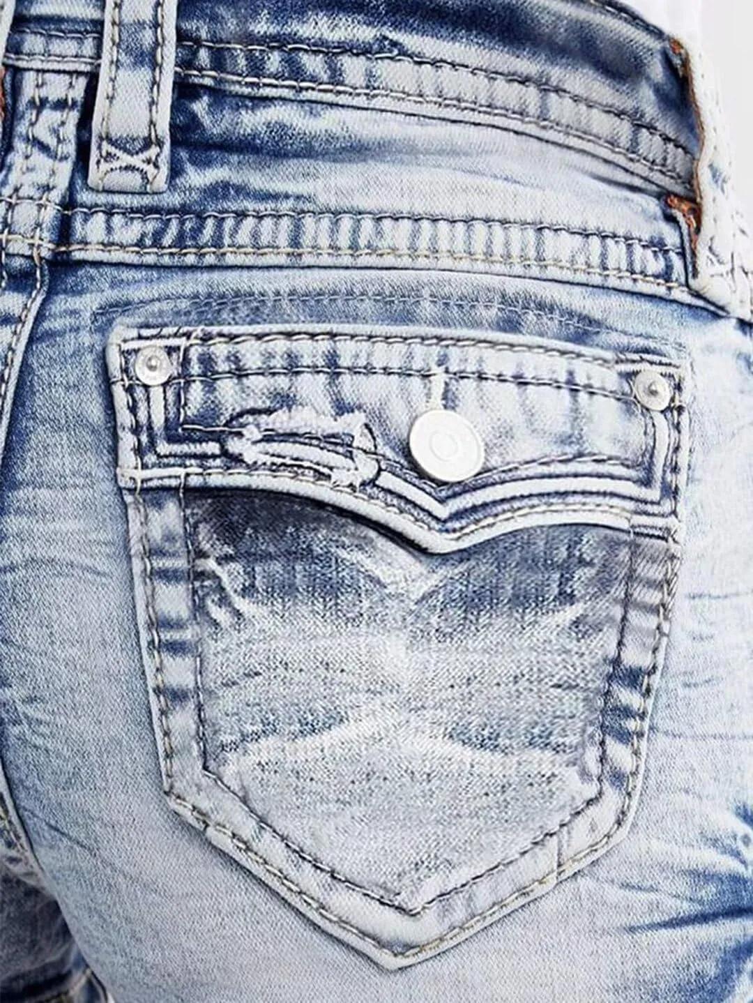 Flamingals Women's Ripped Stretchy Jean Shorts Mid Rise Skinny Denim Shorts Distressed Frayed Raw Hem Casual Summer Shorts