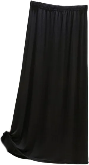 Flowy Maxi Long Skirt for Women Split Front High Waisted Midi Skirts Casual Elastic A Line Skirt Knee Length Skirts