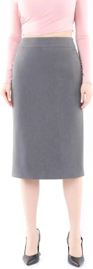 G-Line Pencil Midi Skirts for Women - Petite to Plus Size Midi Skirt - High Waisted, Back Slit, Knee Length Women's Skirts