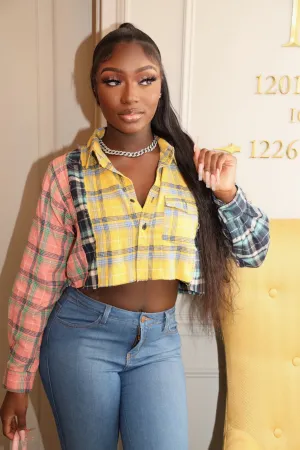 Gilmore Flannel Cropped Button Down