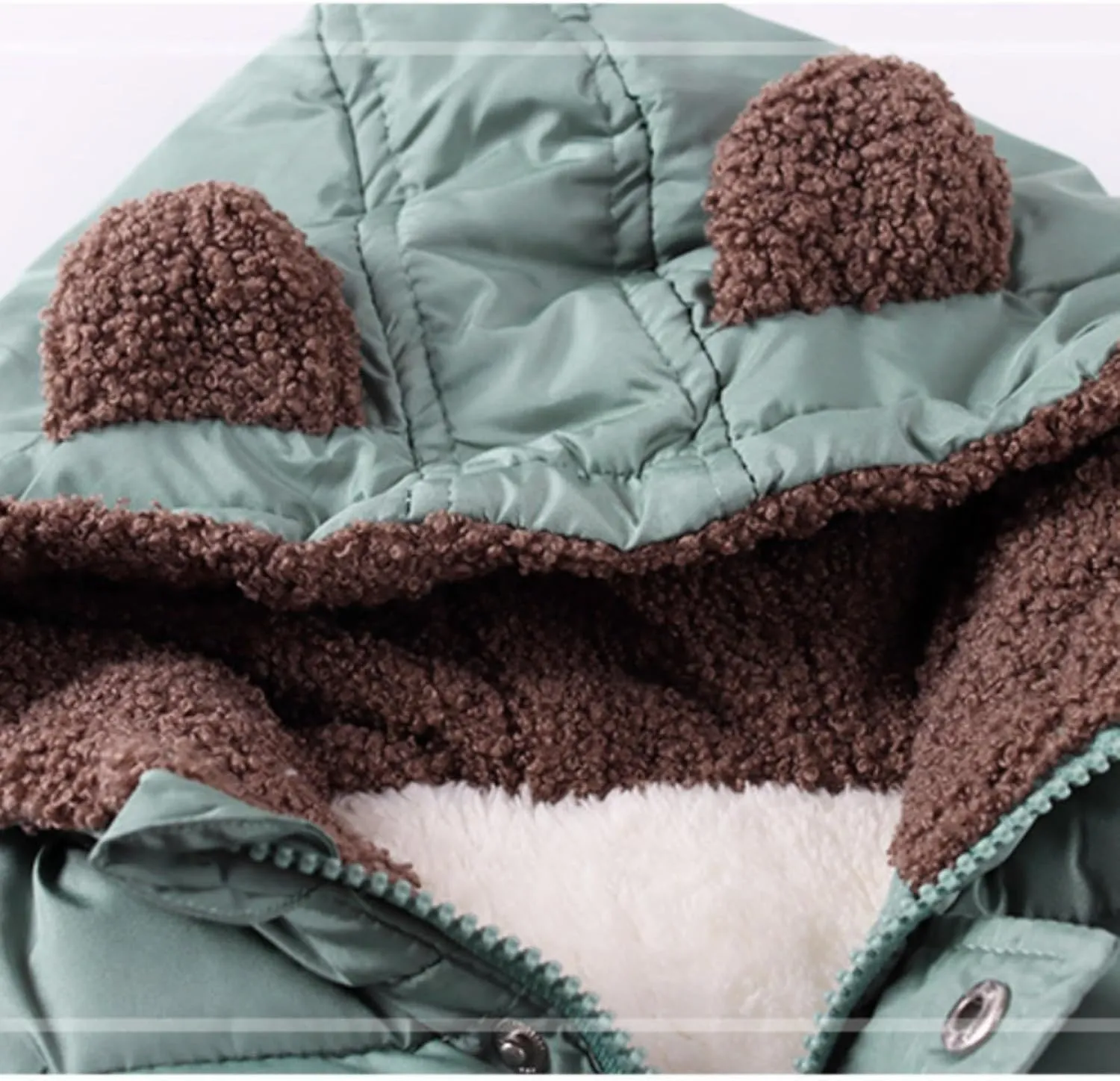 Girl Winter Dress Coat Boys And Girls Fall And Winter Bear Padded Hooded Vest Zipper Cotton Lightweight Kids Jacket