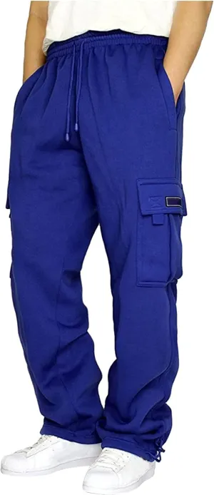 GOFULY Men Cargo Pants with Pockets Stretch Drawstring Elastic Waist Sweatpants Tall Regular Fit Pants Tall Joggers Trousers