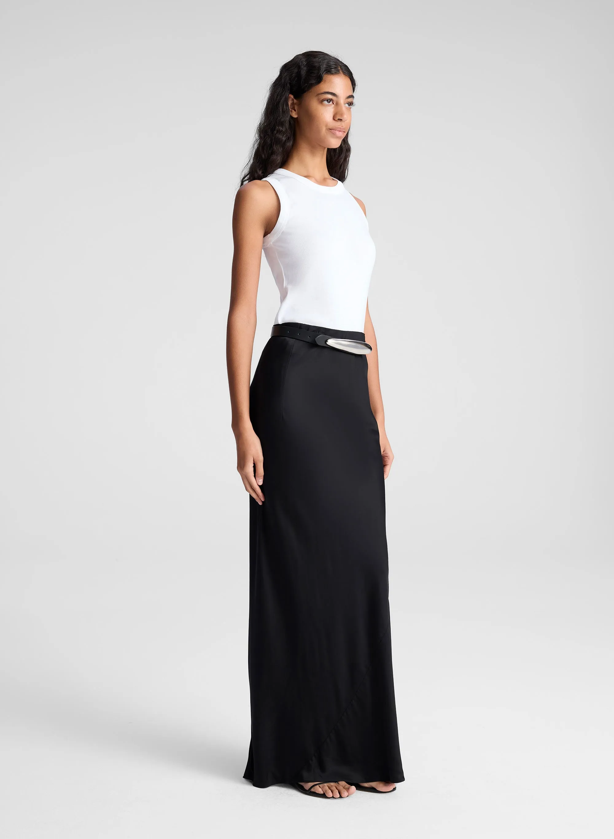 Greta Satin Maxi Skirt