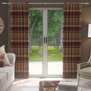 Heritage Purple   Green Tartan Curtains