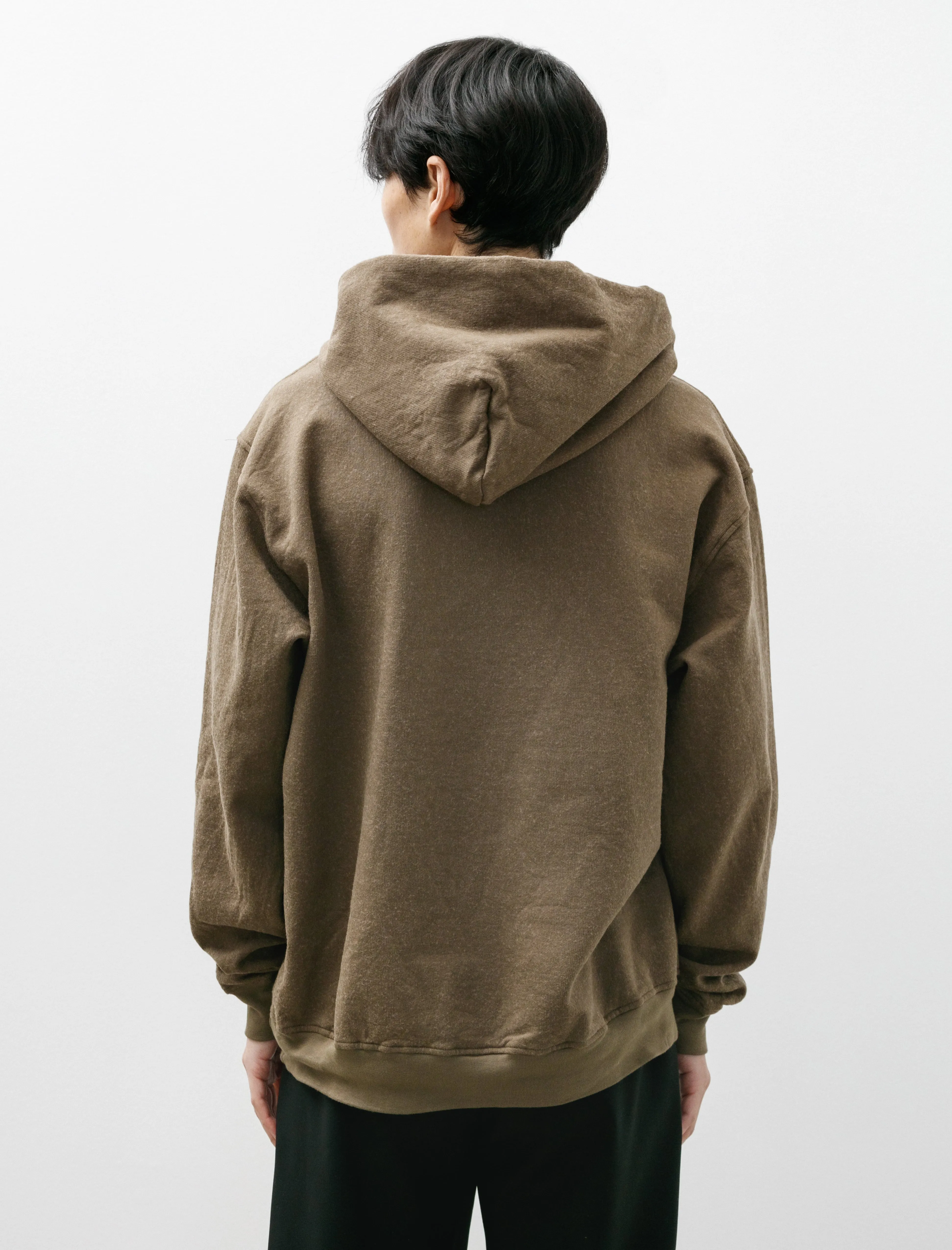Hoody Felted Fleece Wooly Olive
