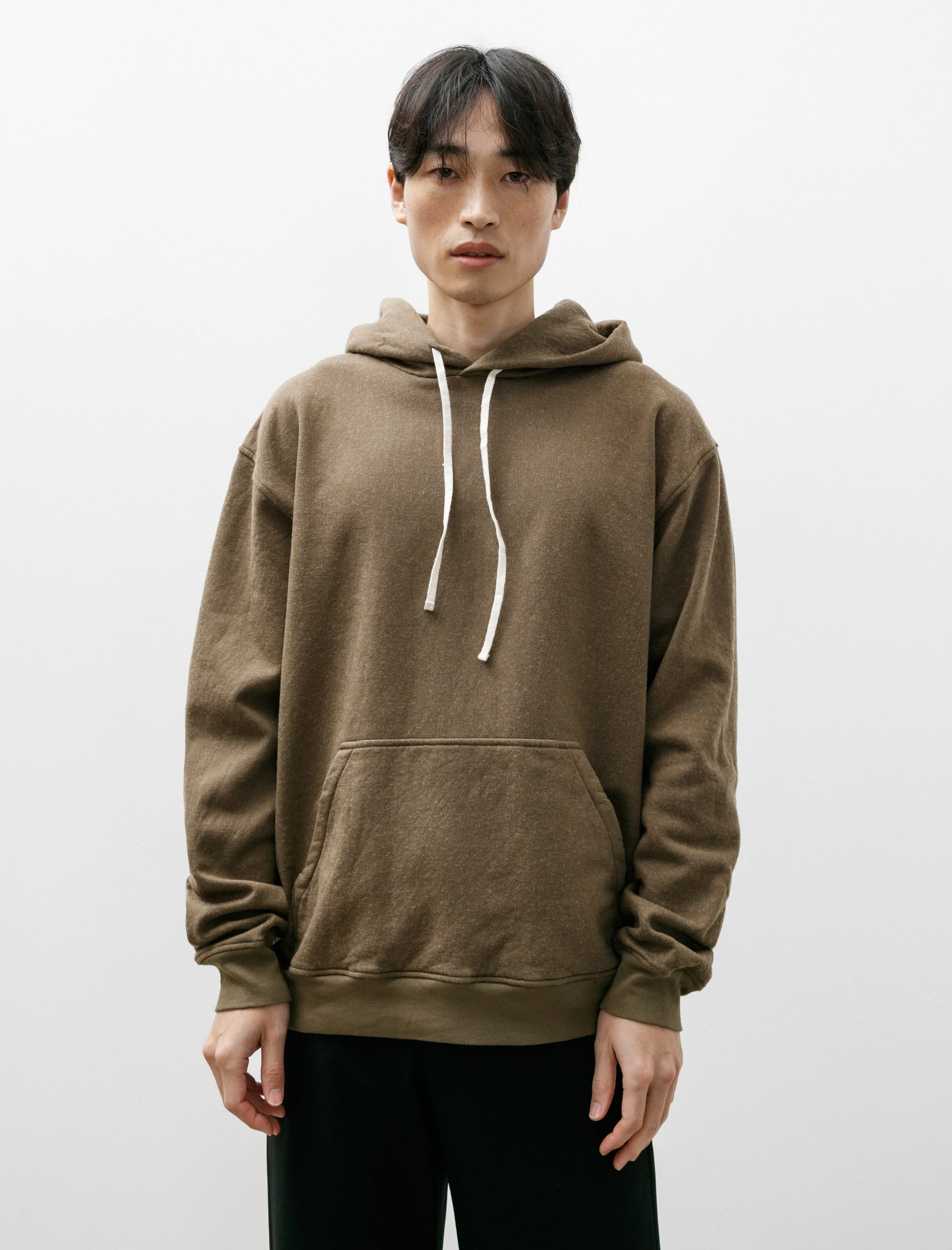 Hoody Felted Fleece Wooly Olive