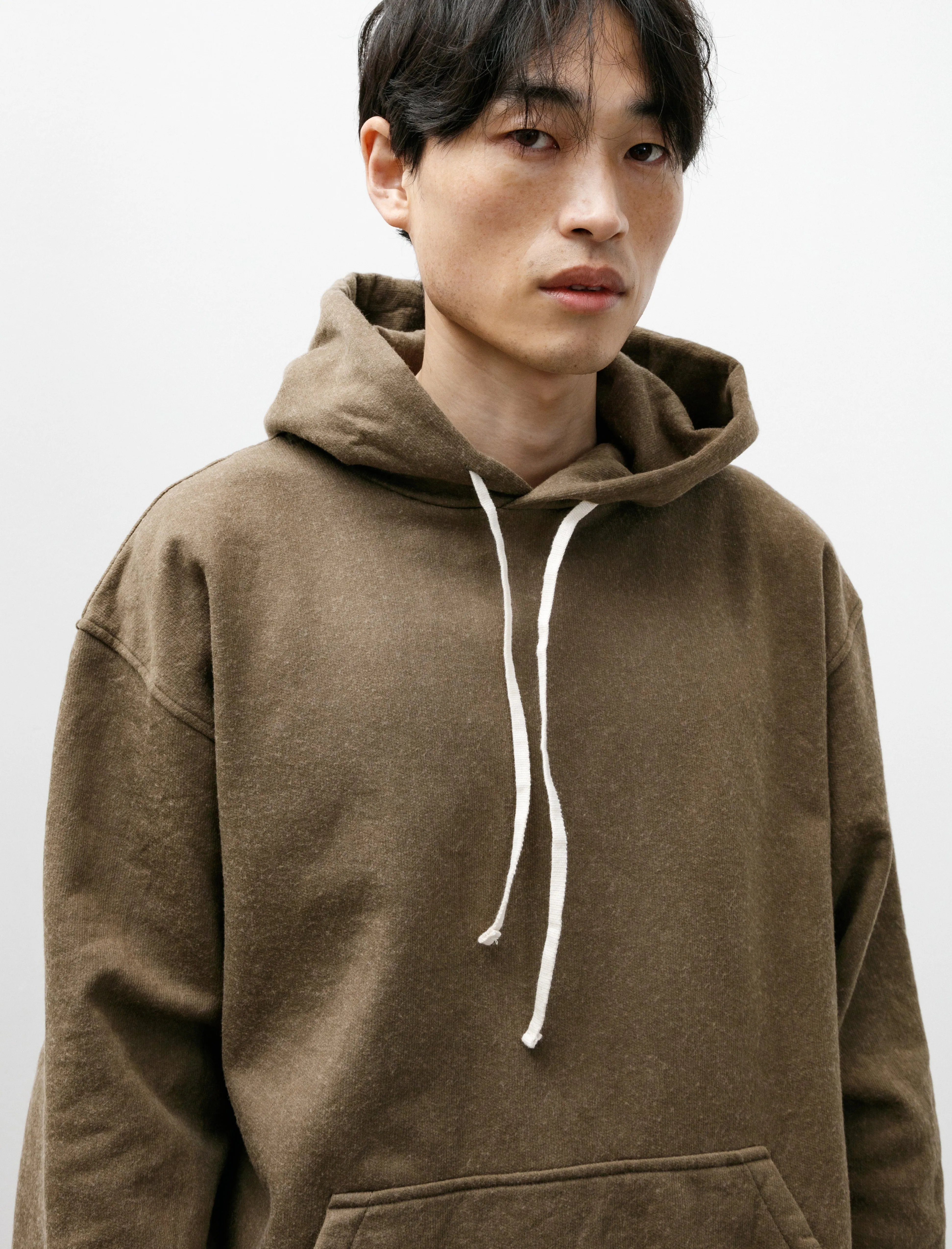 Hoody Felted Fleece Wooly Olive