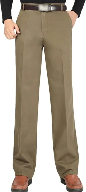 JEShifangjiusu Men's Stretch Dress Pants Casual Slim Fit Skinny Suit Pants Chino Pant Business Fit Flex Flat Front Pant (38,Dark Khaki), Dark Khaki, 38