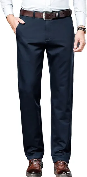 JEShifangjiusu Men's Stretch Dress Pants Slim Fit Skinny Suit Pant Business Flex Flat Front Pant Wrinkle-Resistant Chino Pant (30,Blue), Blue, 30