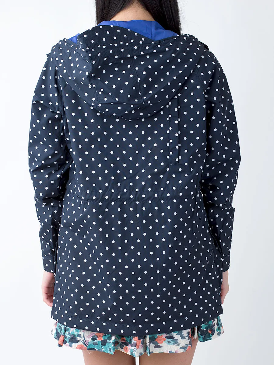 Kasson Mountain Hooded Parka in Navy Dot