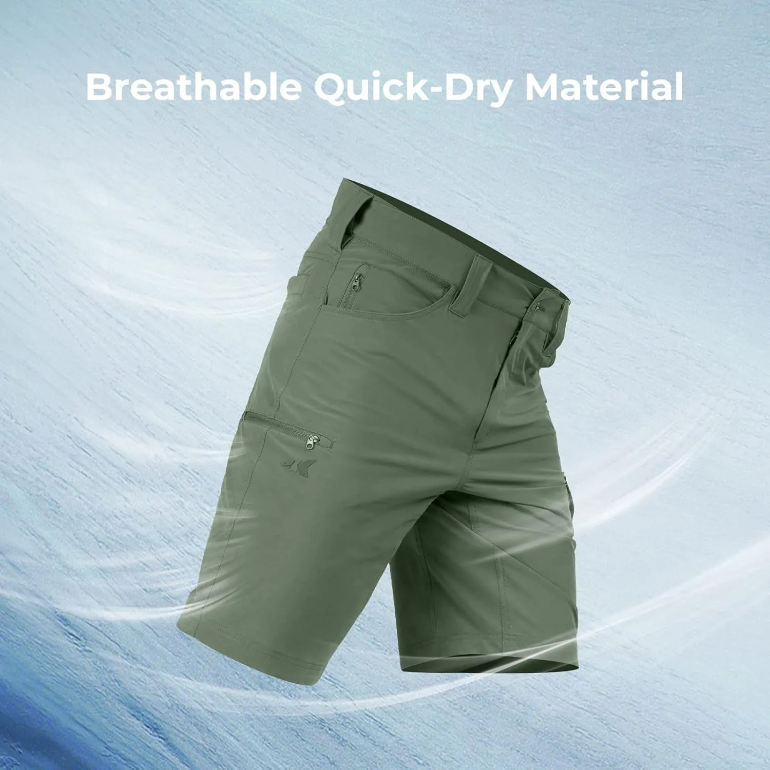 KastKing Men's Fishing Shorts, Hiking Shorts Quick Dry Comfortable UPF 50 , 7 Pockets, Shorts for Men, 10.5" Inseam