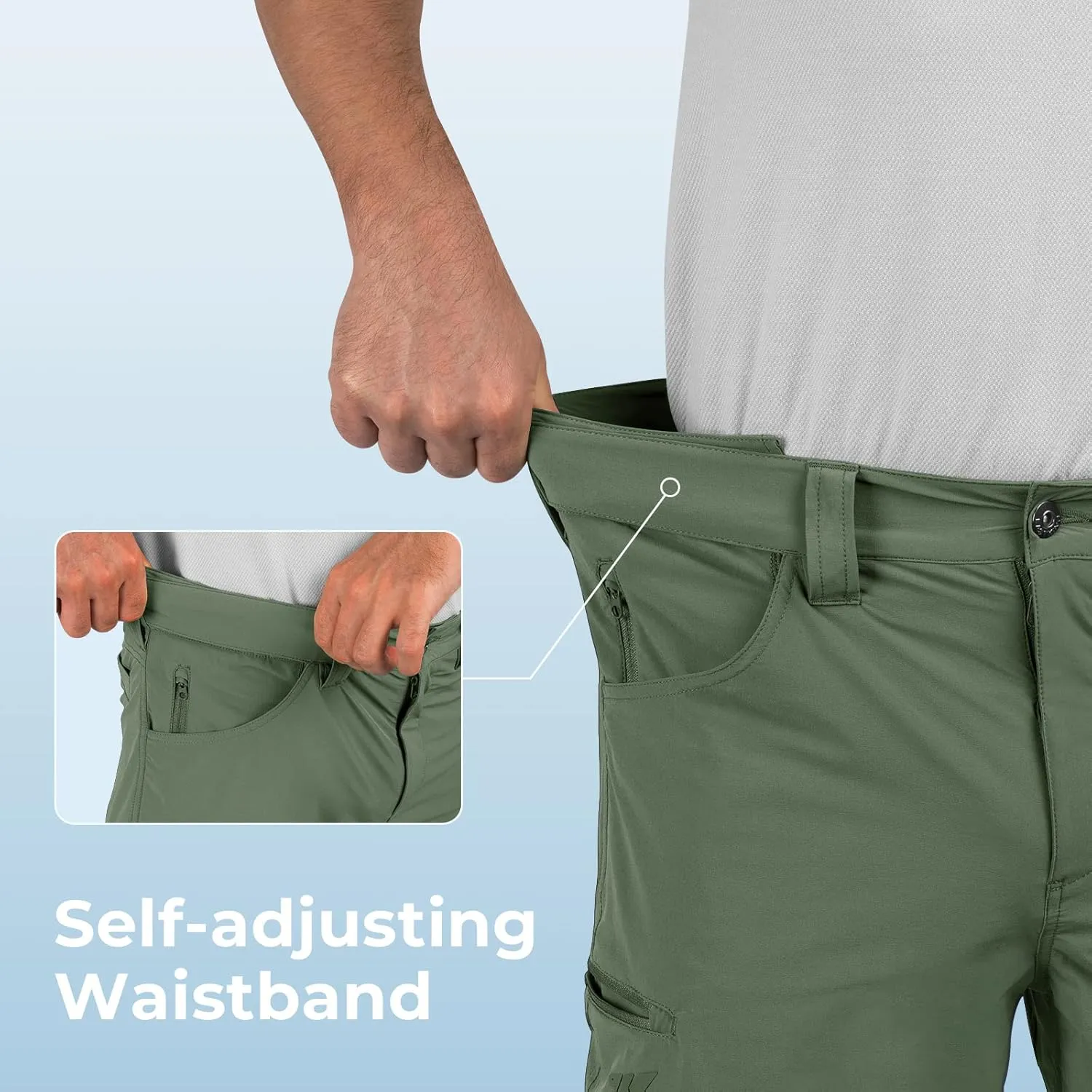 KastKing Men's Fishing Shorts, Hiking Shorts Quick Dry Comfortable UPF 50 , 7 Pockets, Shorts for Men, 10.5" Inseam