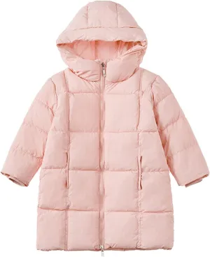 Kids Toddler Baby Girls Boys Winter Warm Thick Solid Cotton Long Sleeve Padded Jacket Jacket Coat (RD2, 7-8 Years)