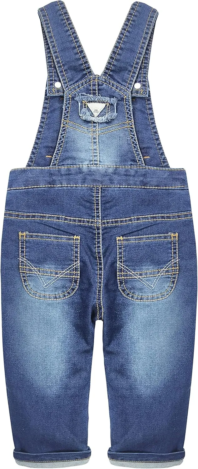 KIDSCOOL SPACE Baby Denim Overall,Toddler Little Soft Cute Jean Jumper