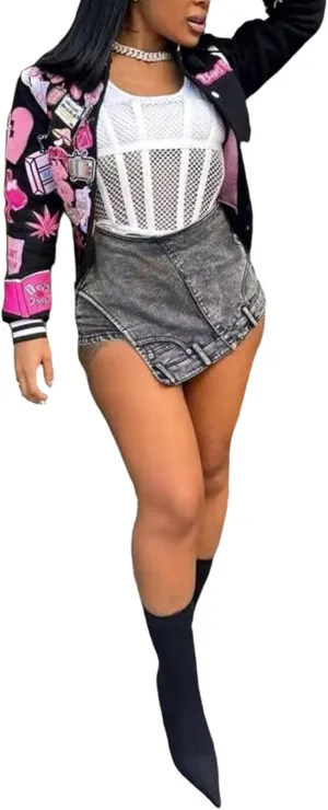LAJIOJIO Women's Camo Cargo Shorts High Waisted Casual Army Camouflage Print Shorts Summer Bodycon Biker Jogger Mini Shorts