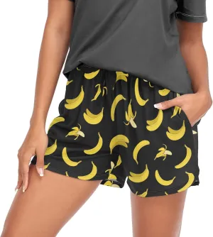 Laprad Womens Pajama Shorts Lounge Bottoms Sleep Shorts with Drawstring & Pockes