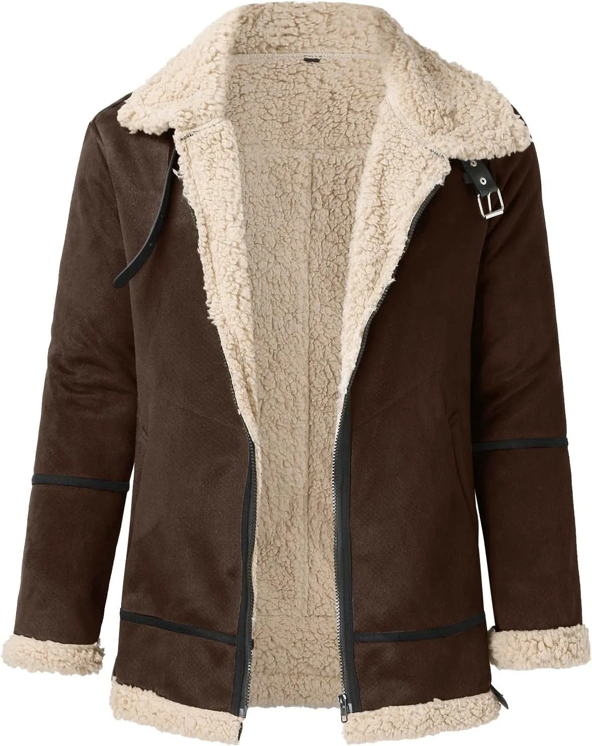 LCMTWX Coats for Men Cottonpadded Jacket Stand Collar Knitted Splice Sweater Coat Casual Men's Thicken Warm Winter Coat