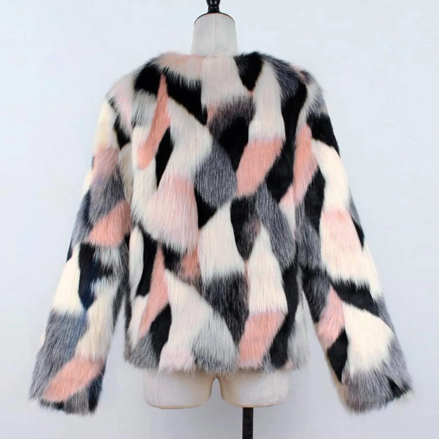 LCMTWX White Faux Fur Coat Coat Winter Warm Puffy Jacket Fluffy Women's Coat Jackets Long Sleeve Casual Long Faux Fur